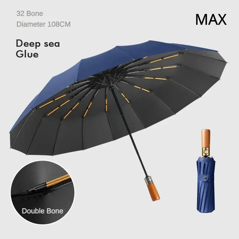 FLEX&COZY® Fully Automatic Windproof 32 Bone Business Umbrella for Men,108