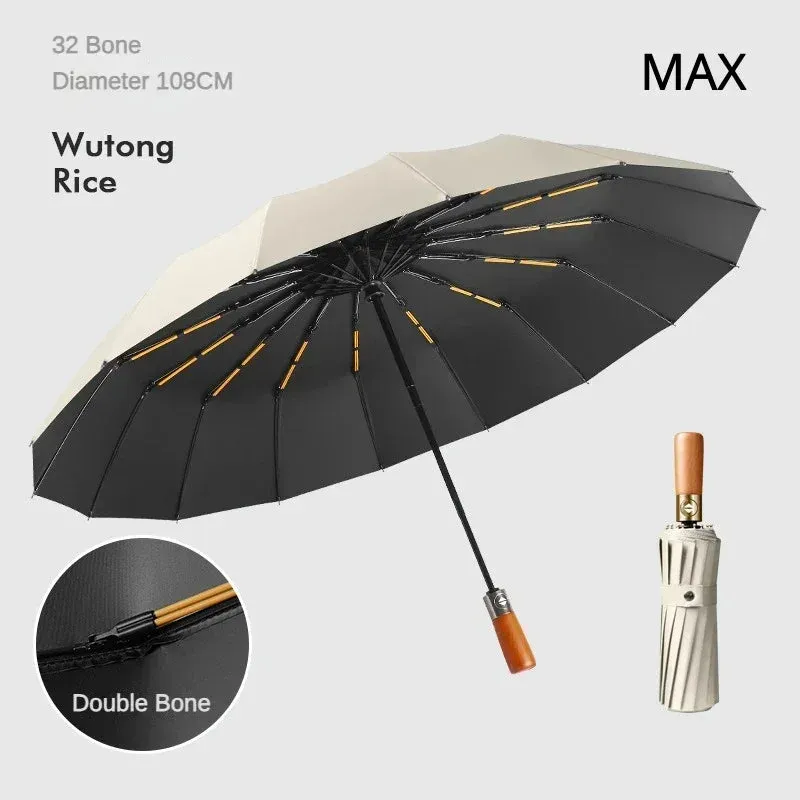 FLEX&COZY® Fully Automatic Windproof 32 Bone Business Umbrella for Men,108