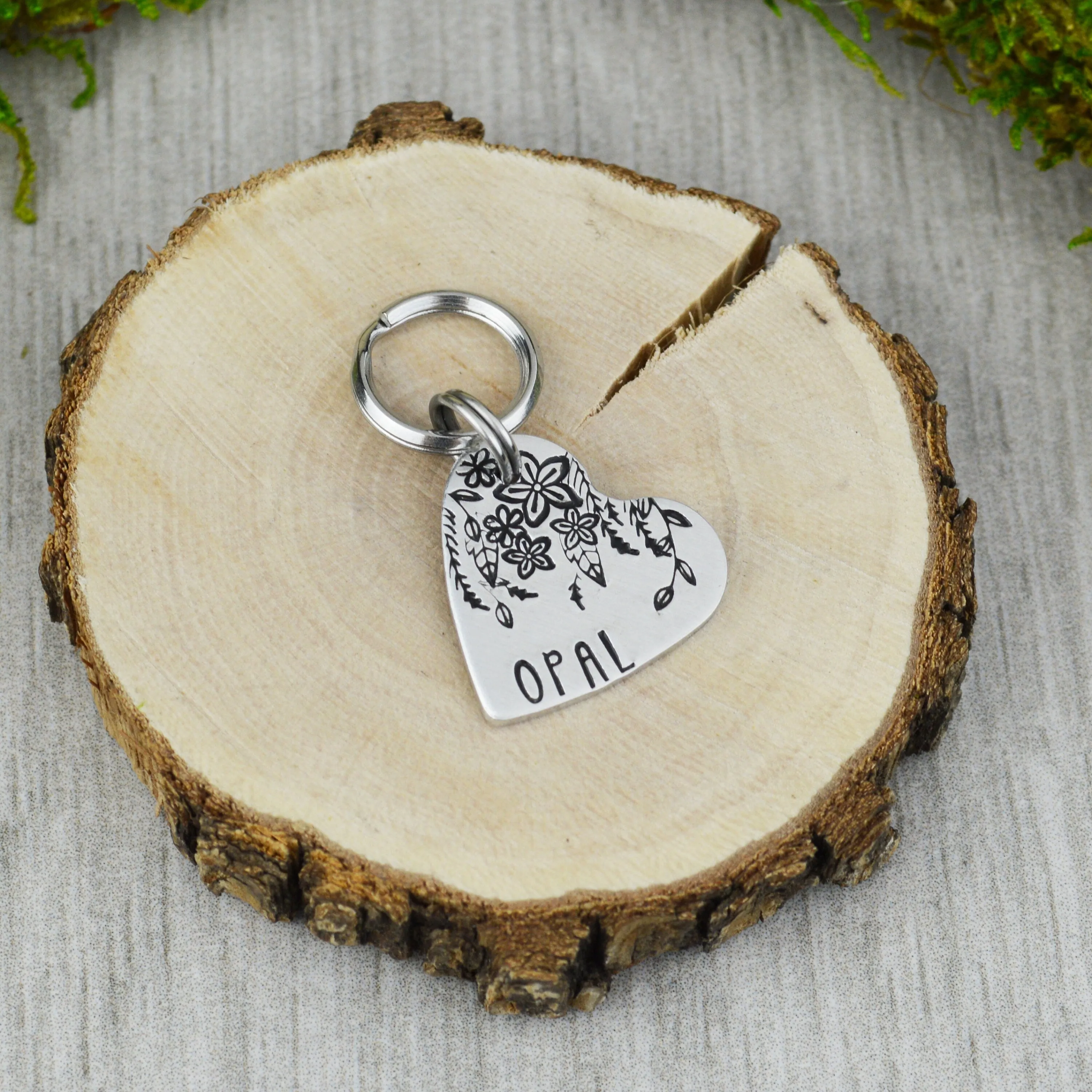 Floral Vines Mini Pet ID Tag