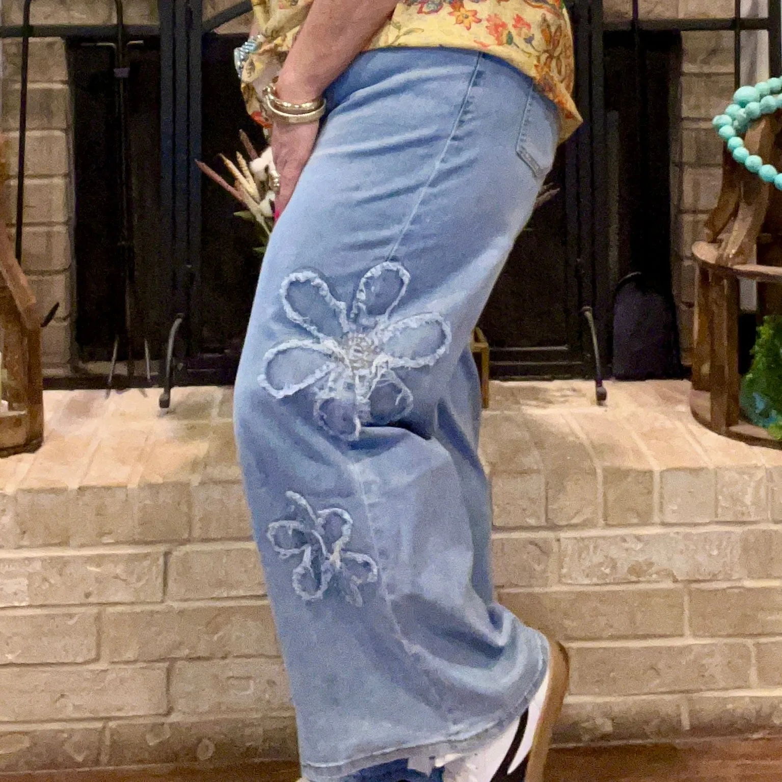 Flower Patch Denim Jeans