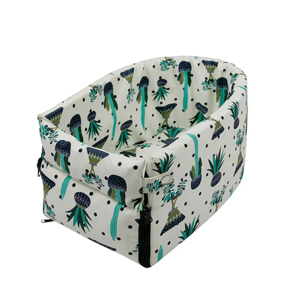 Folding Pet Carrier for Car Arm rest with Cushion