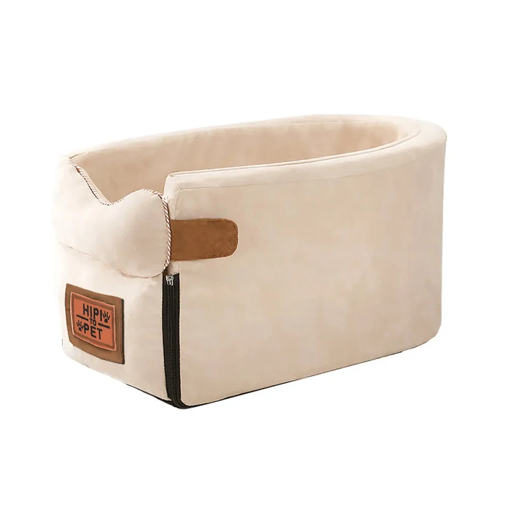 Folding Pet Carrier for Car Arm rest with Cushion