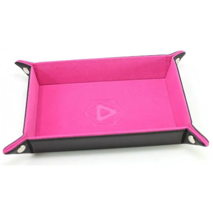 Folding Rectangle Dice Tray: Pink Velvet