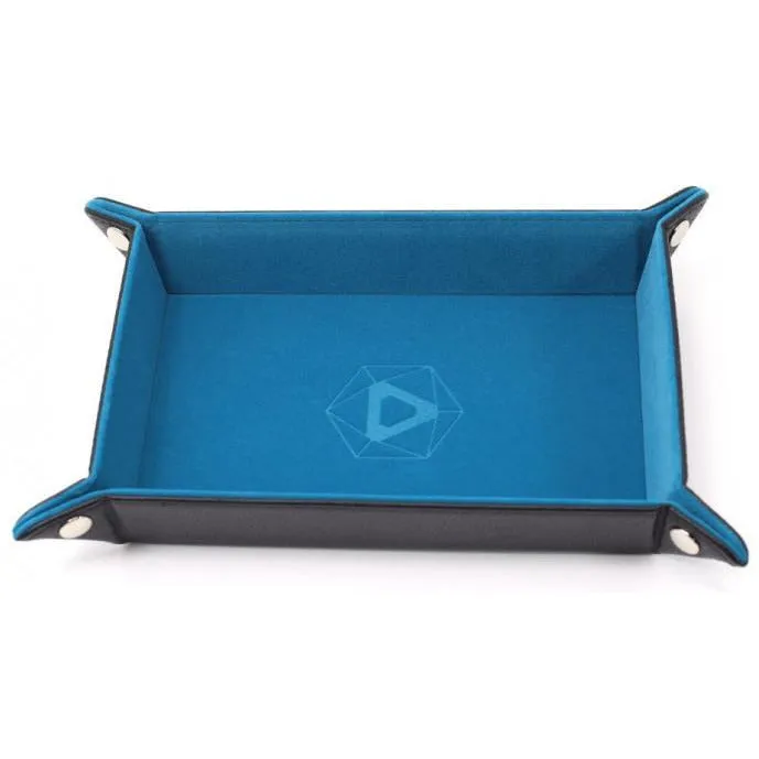 Folding Rectangle Dice Tray: Teal Velvet