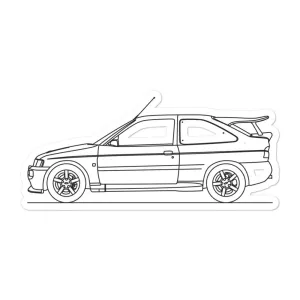 Ford Escort RS Cosworth Outline Sticker