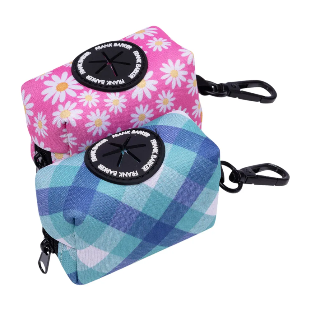 Frank Barker Teal Gingham Poop Bag