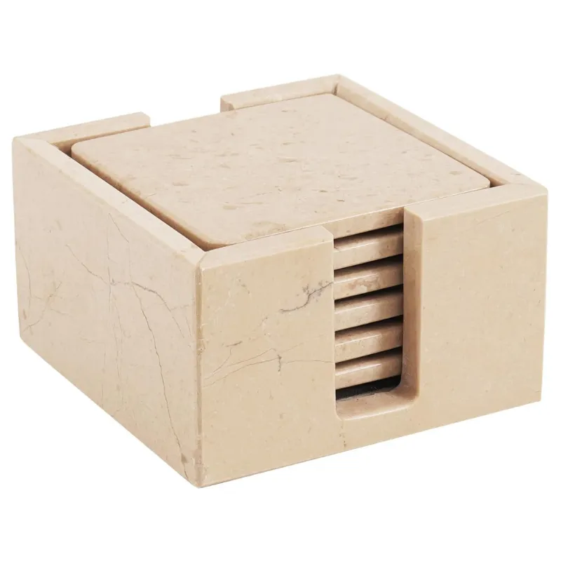 Full Square Coaster Set with Holder