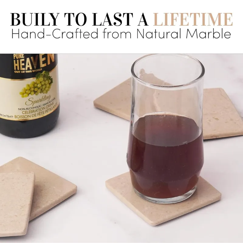 Full Square Coaster Set with Holder