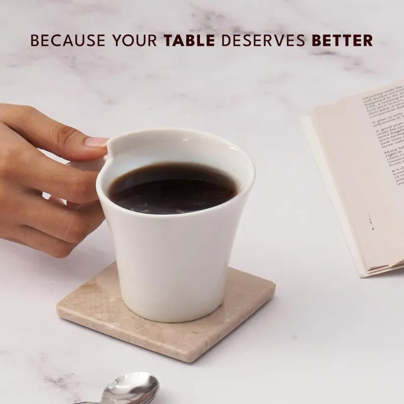 Full Square Coaster Set with Holder