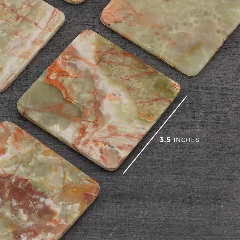 Full Square Coaster Set with Holder