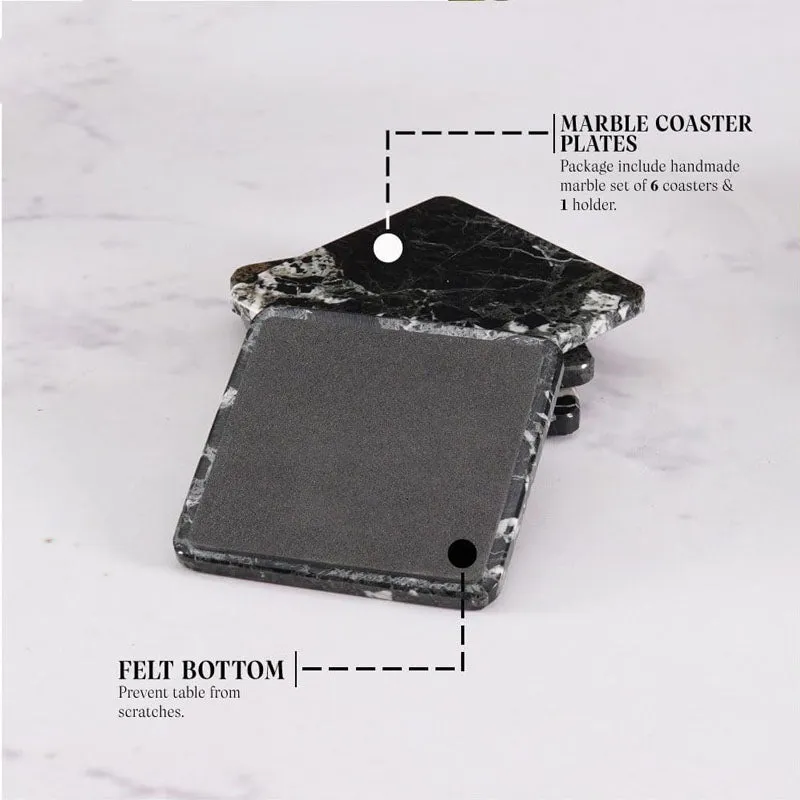Full Square Coaster Set with Holder