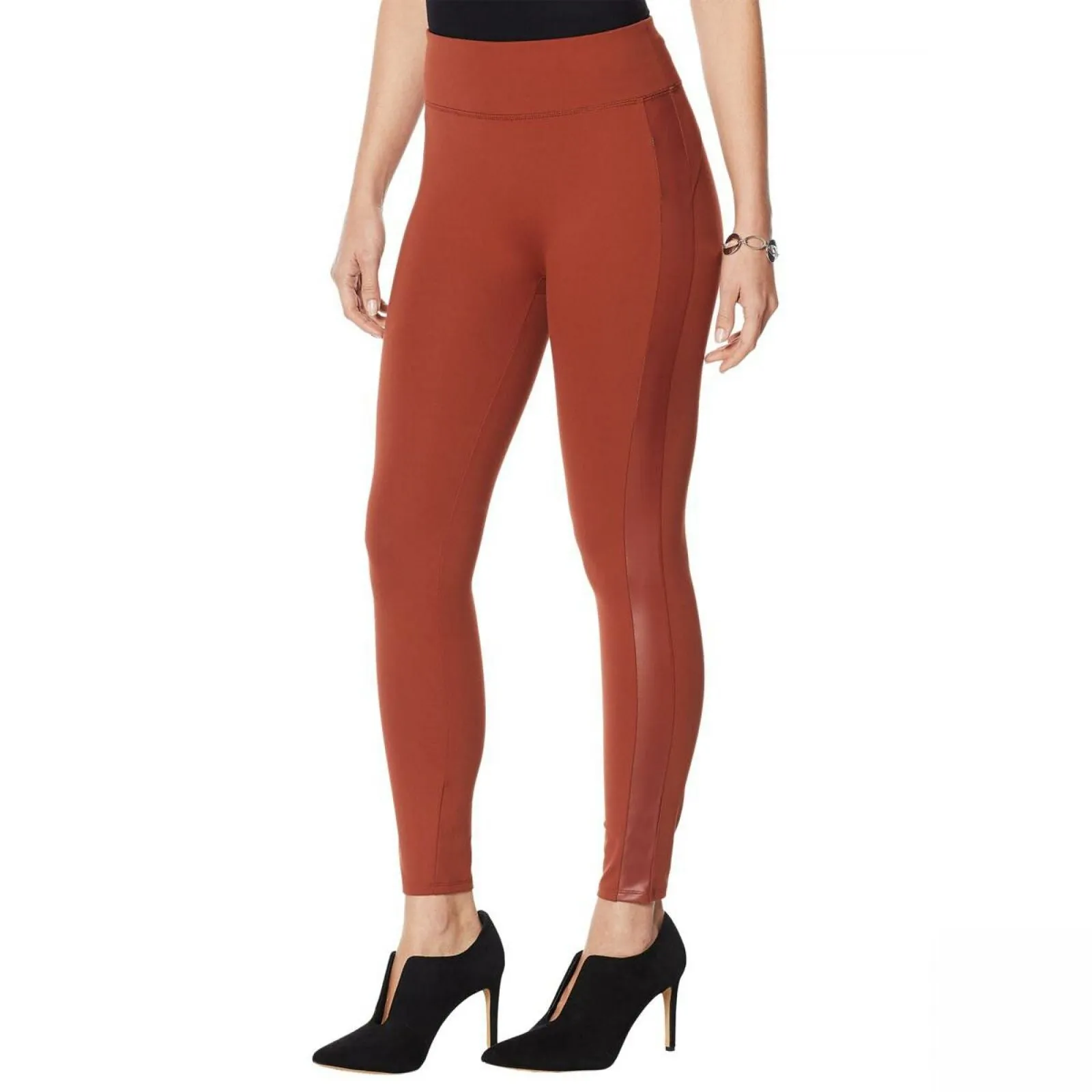 G by Giuliana Women's Petite Jet Set Leggings With Side Stripe