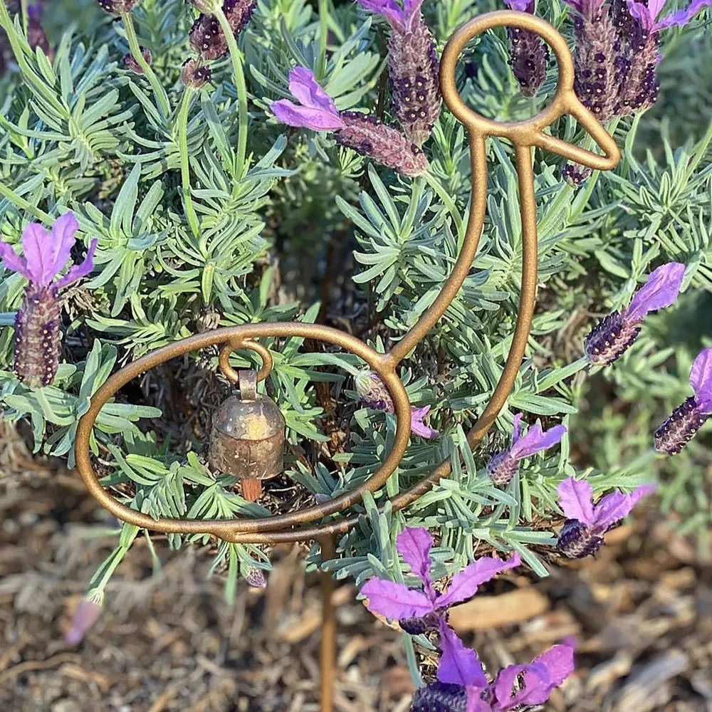 Garden Stake with Mini Bell Chime