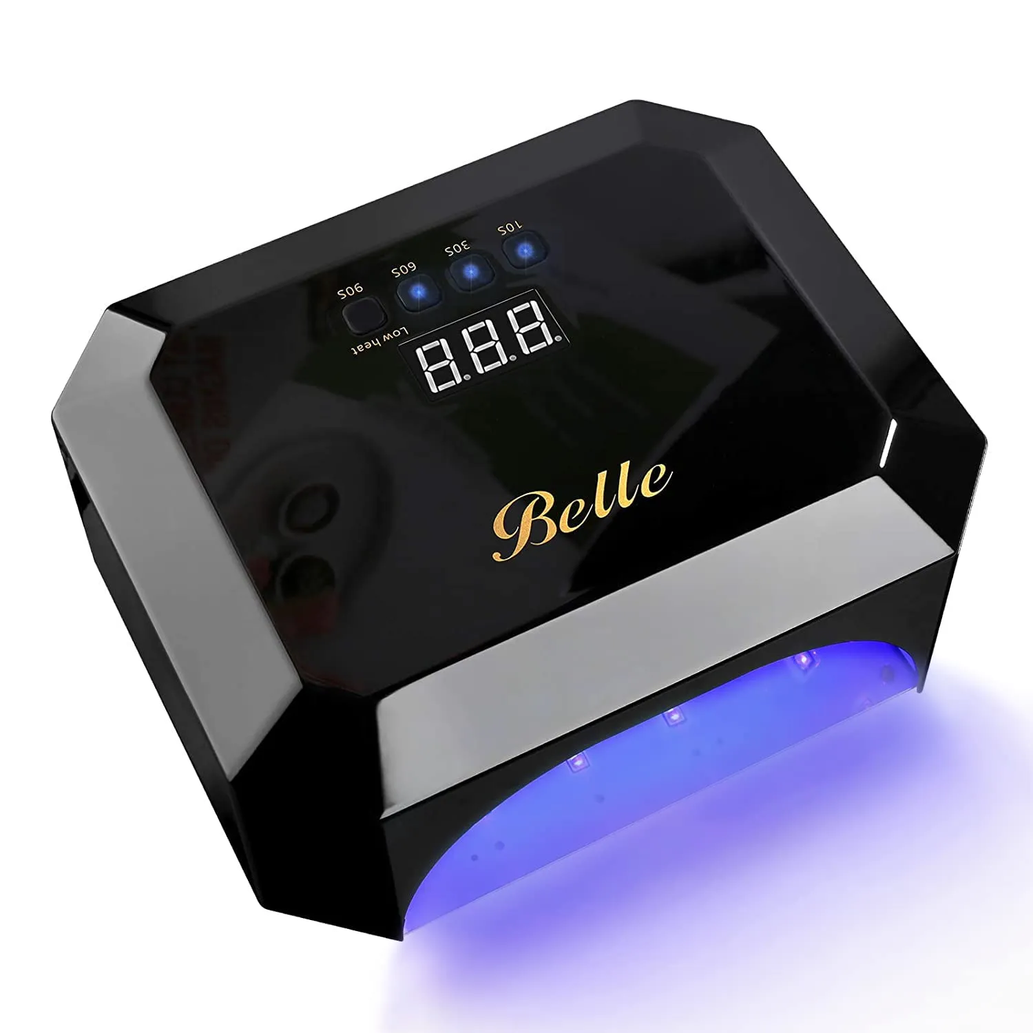Gel UV Nail Lamp , Belle Rechargeable Nail Dryer, Led Nail Light Portable Gel UV Led Nail Lamp with 4 Timer Setting Sensor and LCD Display, Professional Led UV Lamp for Gel Polish