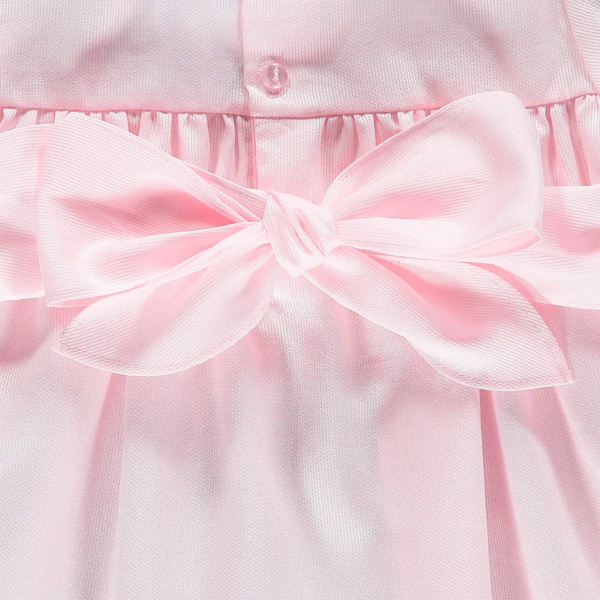 Girls Pink Dress Hand-Embroidered