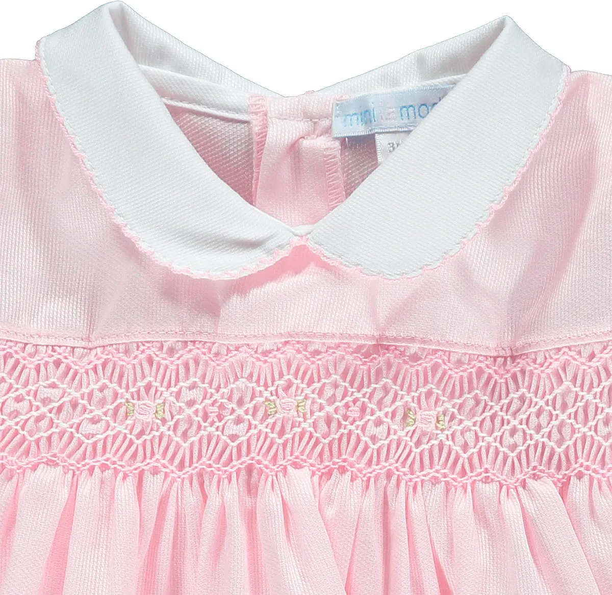 Girls Pink Dress Hand-Embroidered