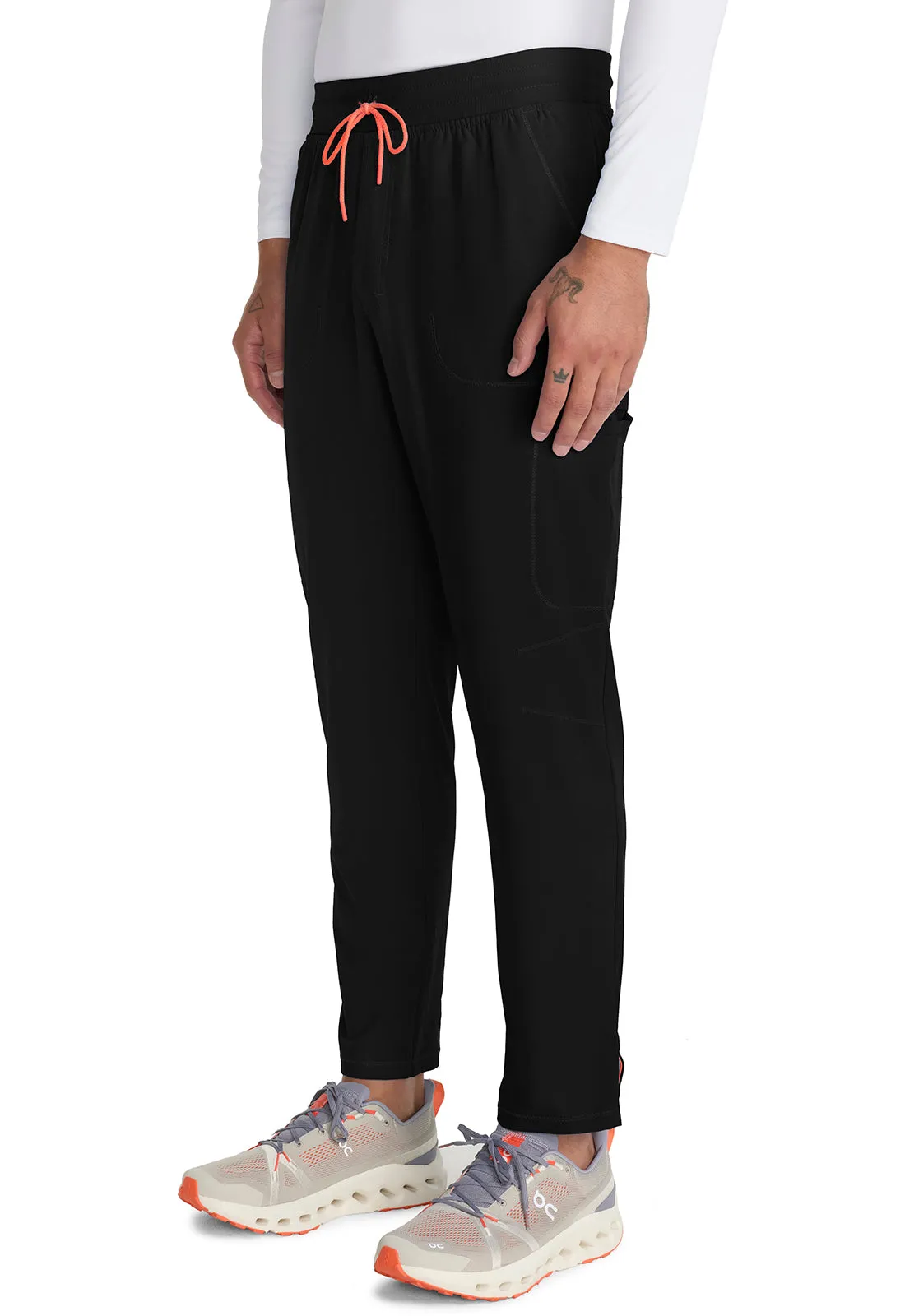 GNR8 IN200A Men's Drawstring Straight Leg Pants Black