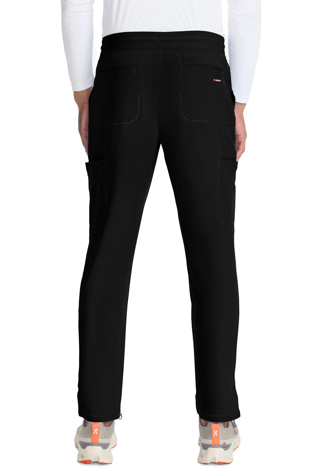 GNR8 IN200A Men's Drawstring Straight Leg Pants Black
