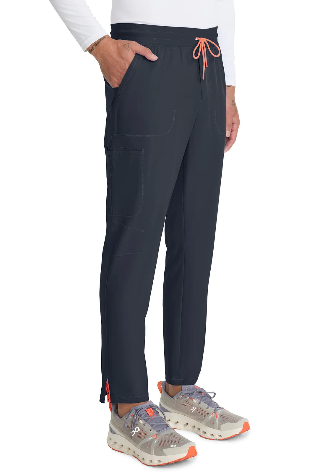 GNR8 IN200A Men's Drawstring Straight Leg Pants Pewter
