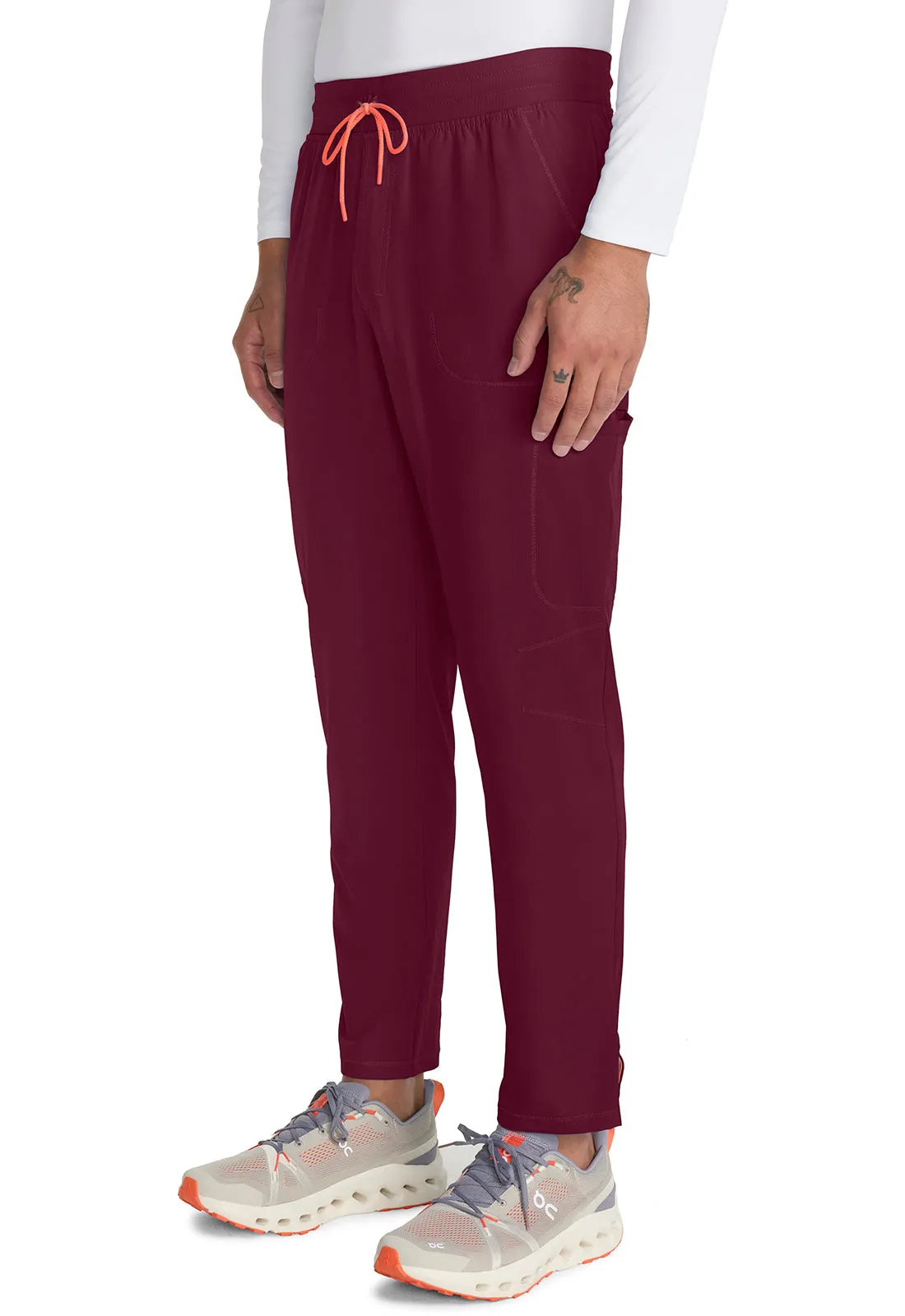 GNR8 IN200A Men's Drawstring Straight Leg Pants Wine
