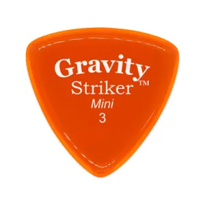 Gravity Striker Mini 3.0mm Guitar Pick, Polished Orange