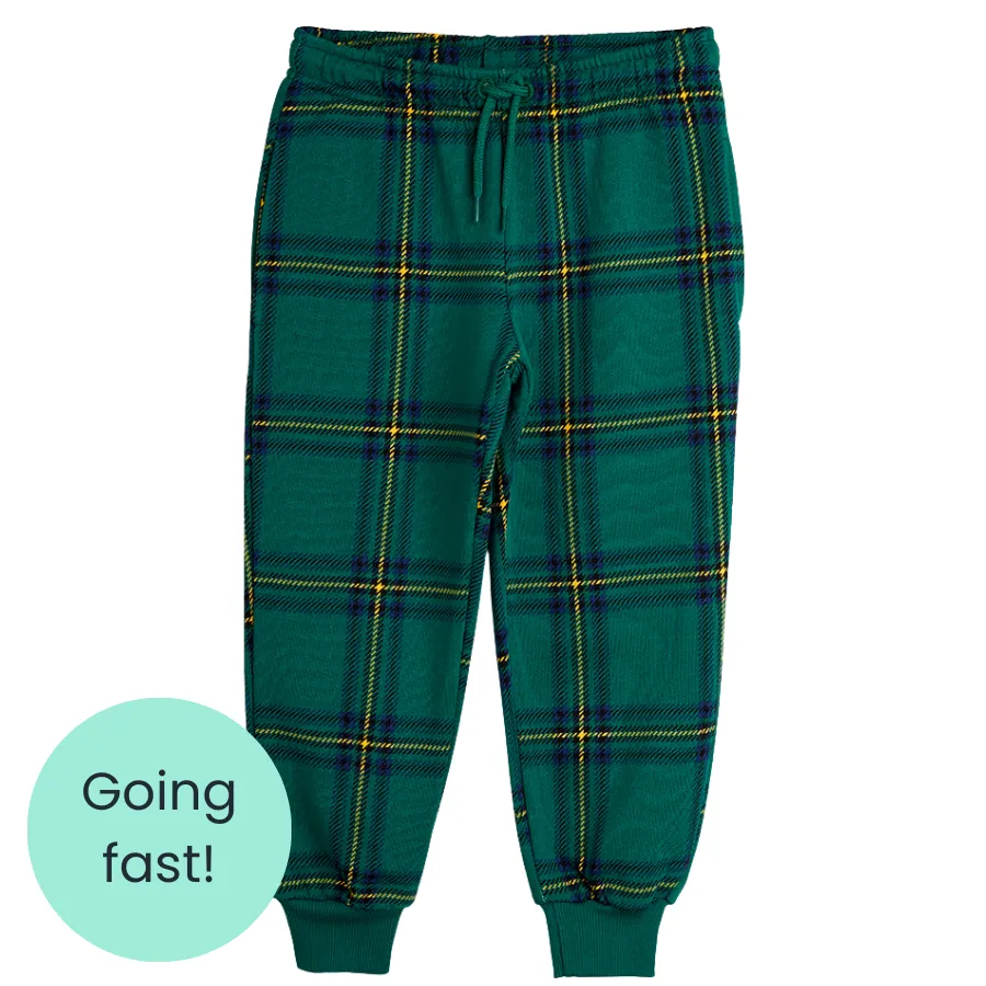 Green Check Joggers
