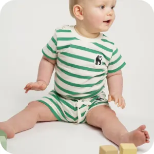 Green Stripe Panther Top