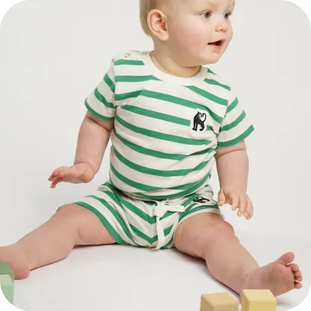 Green Stripe Panther Top