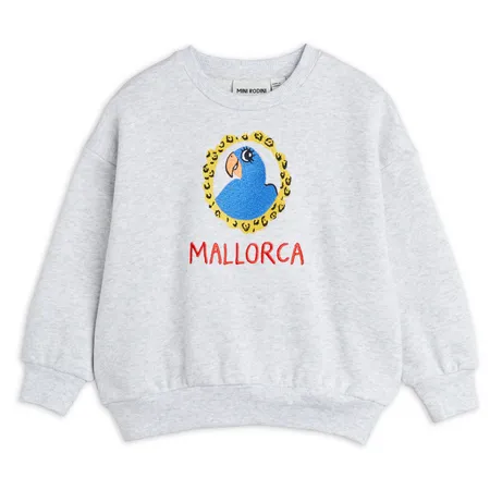 Grey Embroidered Parrot Jumper
