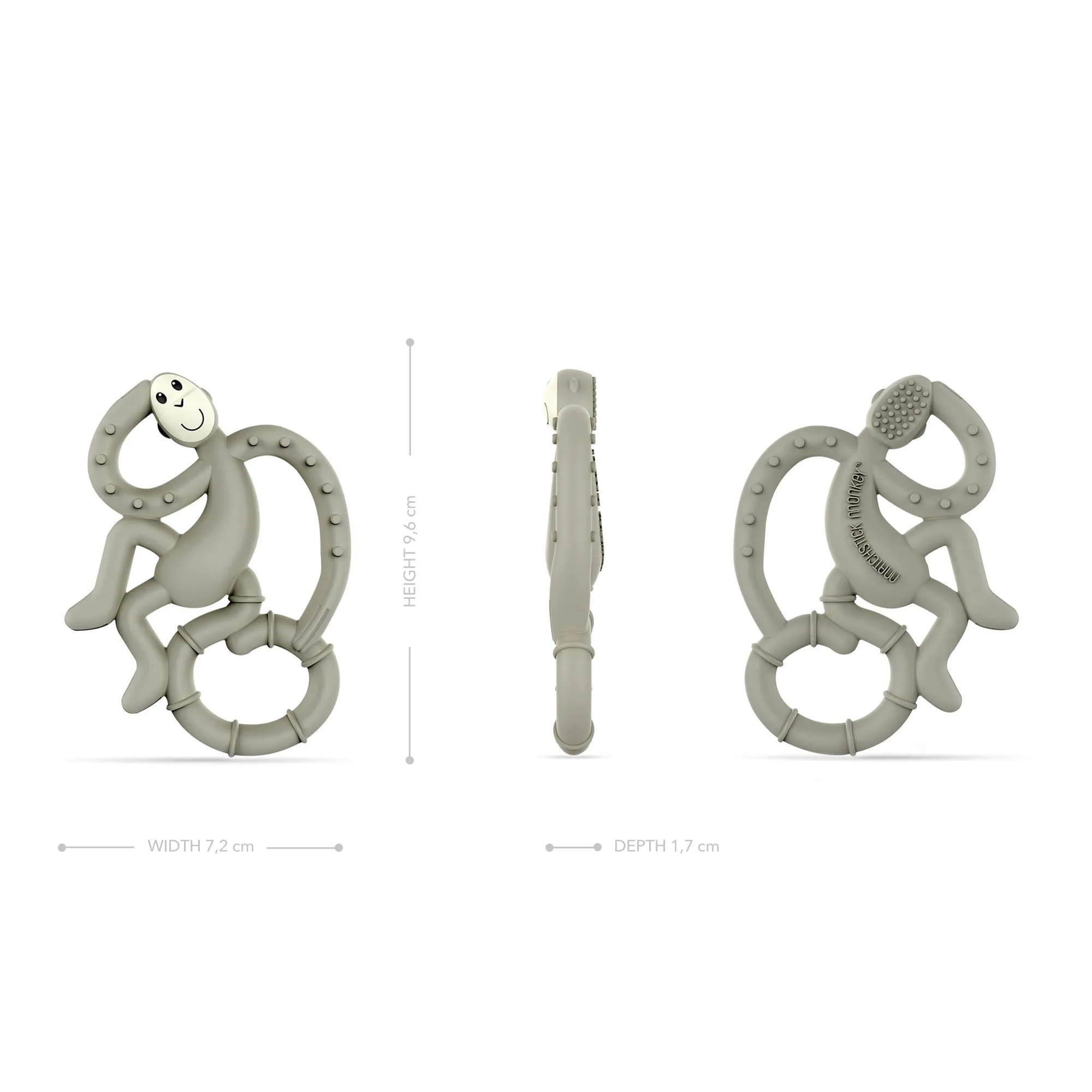 Grey Mini Monkey Teether
