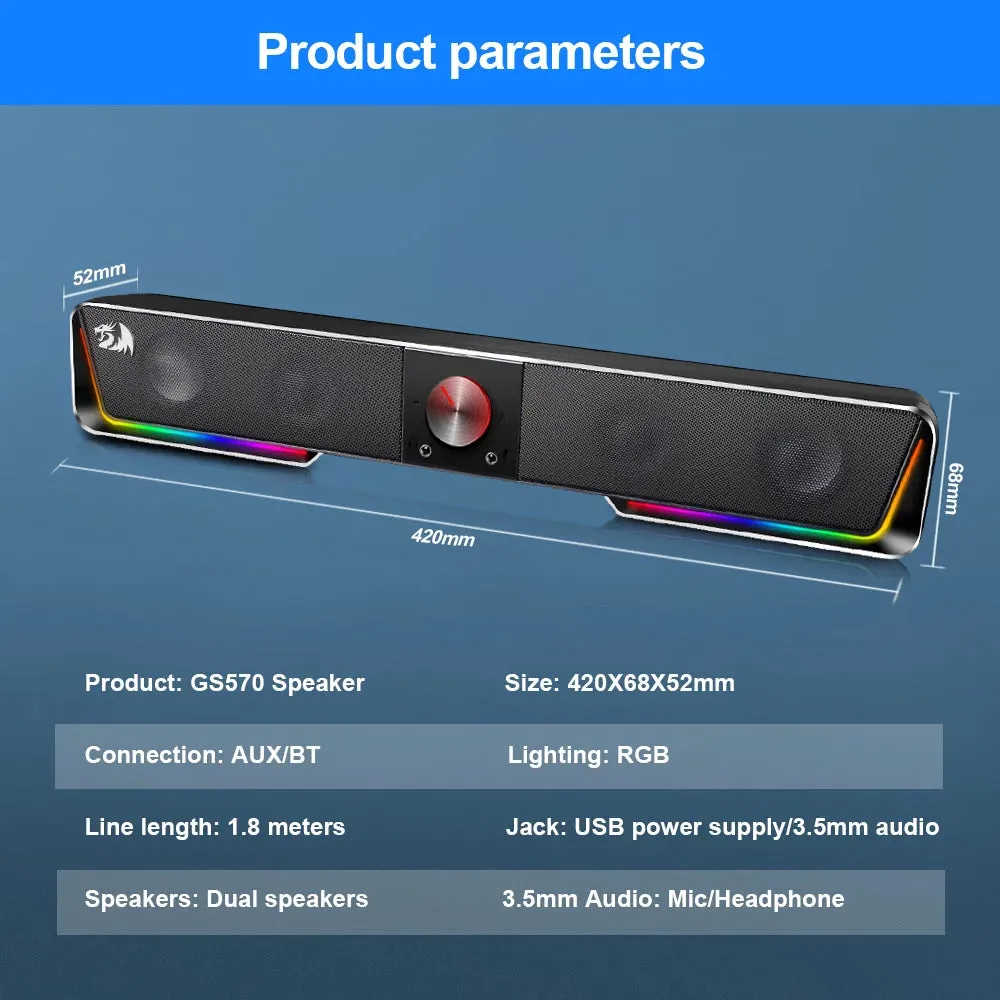 GS570 Darknets Support Bluetooth Wireless Aux 3.5