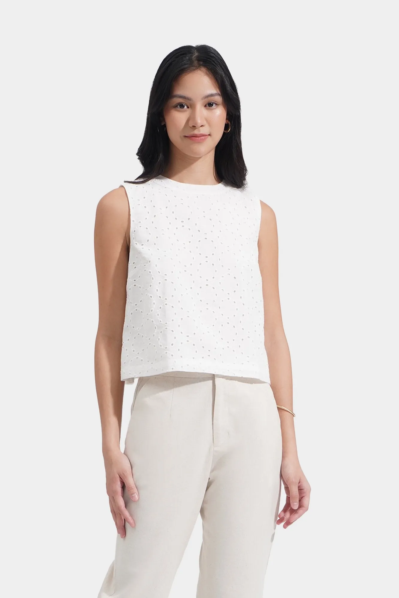 Halter Eyelet Top