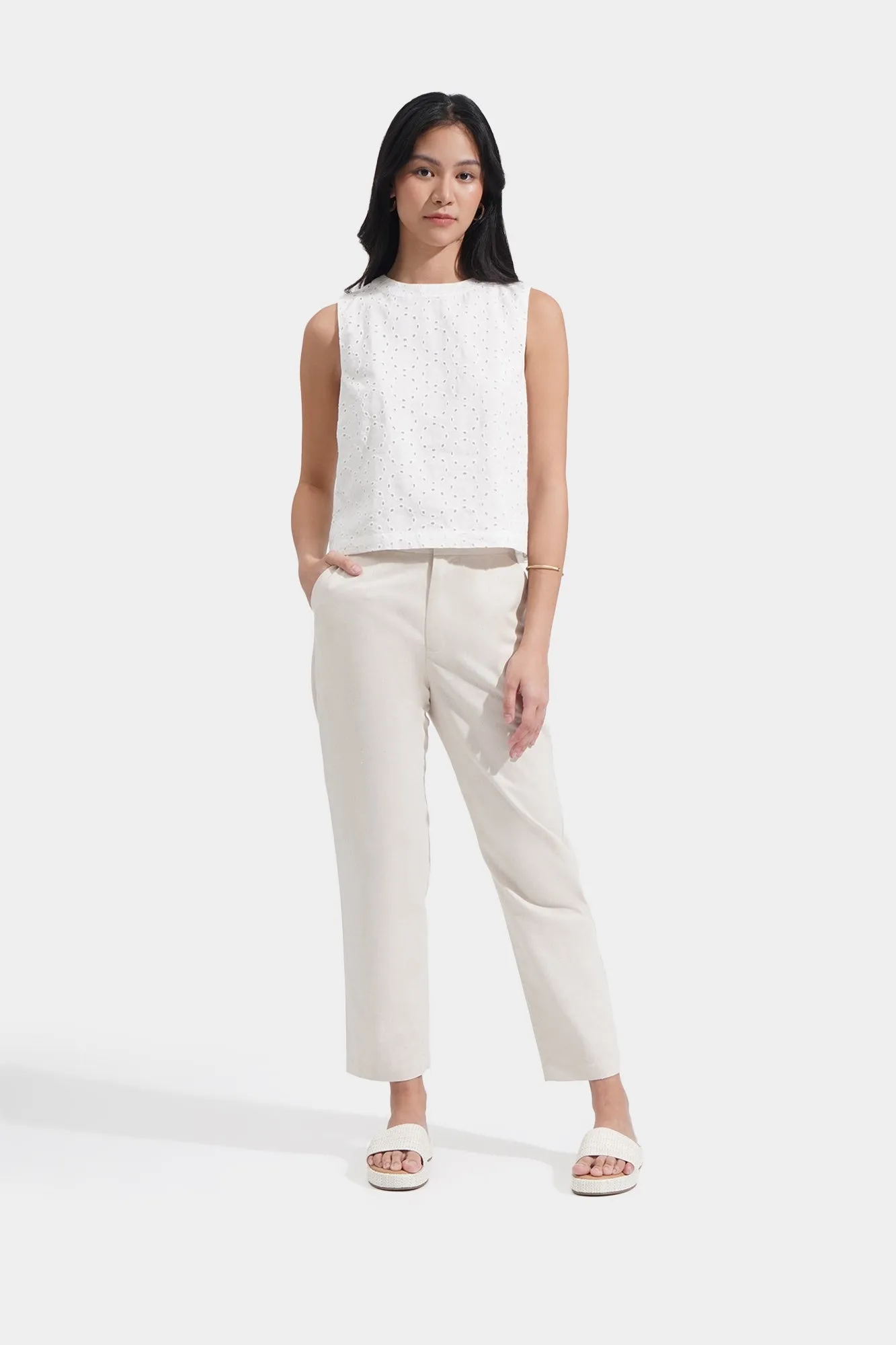 Halter Eyelet Top