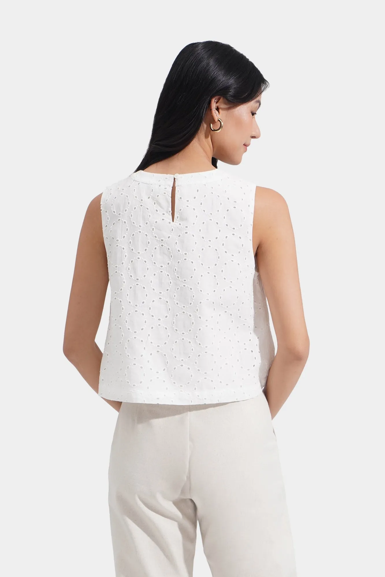 Halter Eyelet Top