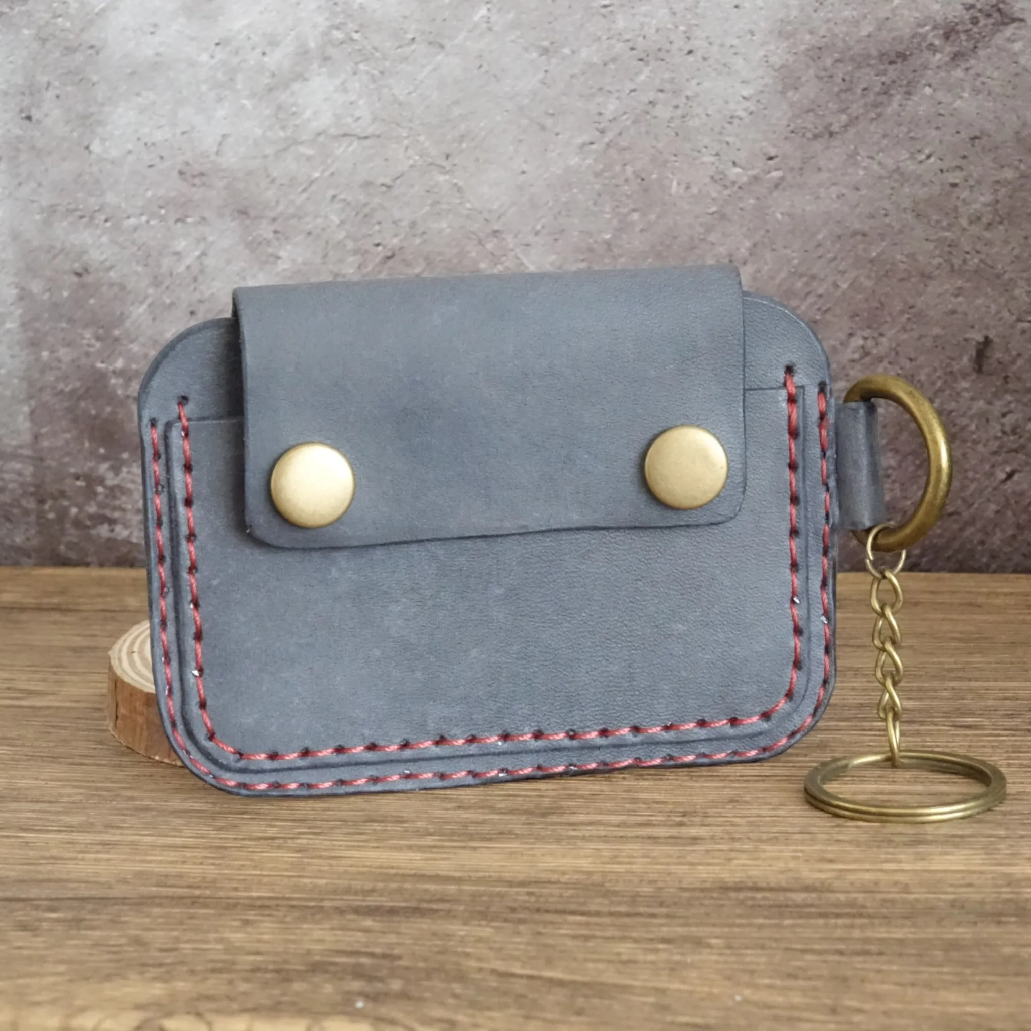 Handmade Minimalist Leather Slim Card Wallet