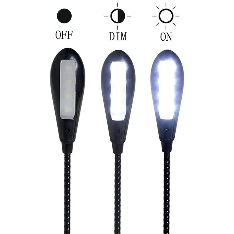 Hanerdun® Bright LED USB Lamp Light Reading Lamp for Laptop Flexible Neck Black