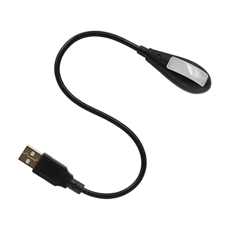 Hanerdun® Bright LED USB Lamp Light Reading Lamp for Laptop Flexible Neck Black