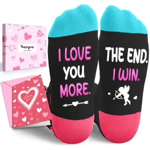 HAPPYPOP Gifts For Boyfriend Girlfriends - Funny Girlfriend Gifts from Boyfriend, Christmas Girlfriend Gift Ideas, Love Girlfriend Cute Socks