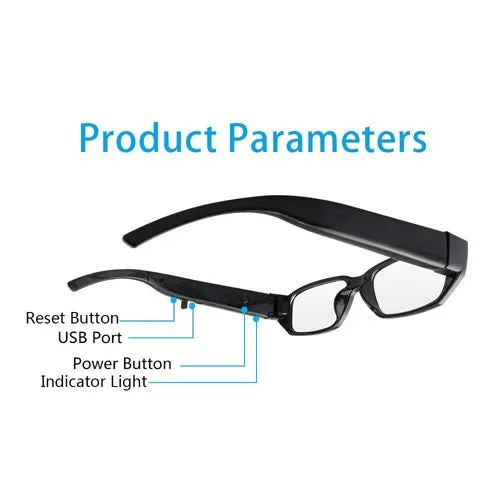 HD Eye Glasses Hidden Spy Camera with Built In DVR
