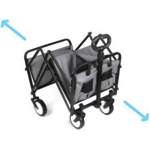 Heavy Duty INTEXCA Mini Foldable Multi-Function Wagon for Shopping, Travel, Etc | Grey