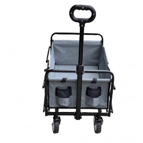 Heavy Duty INTEXCA Mini Foldable Multi-Function Wagon for Shopping, Travel, Etc | Grey
