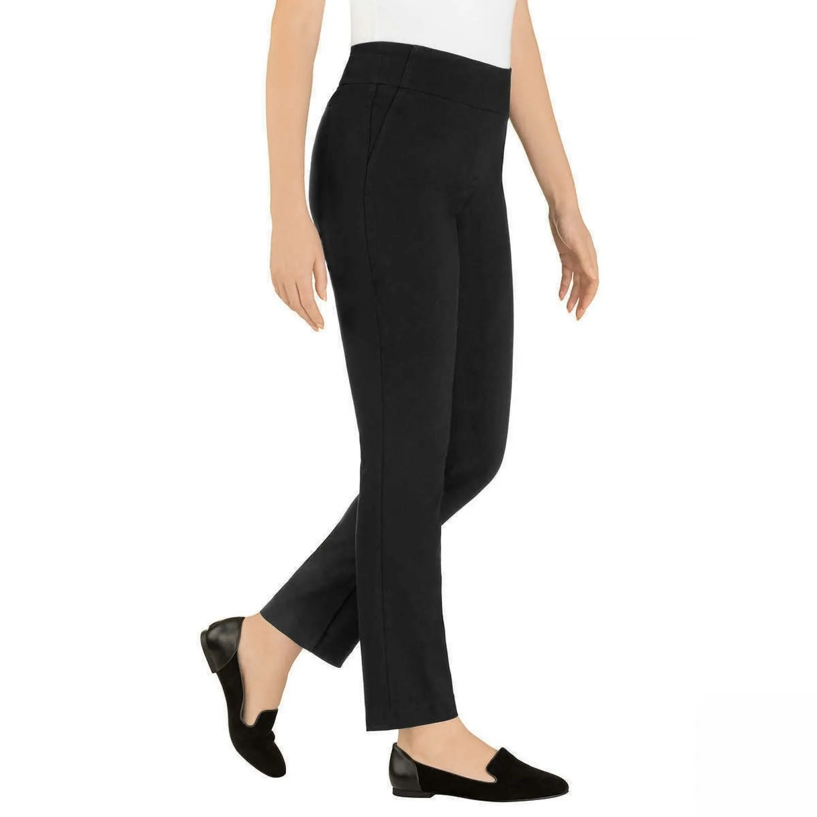 Hilary Radley Women's Built-In Tummy Control Panel Pull On Pants