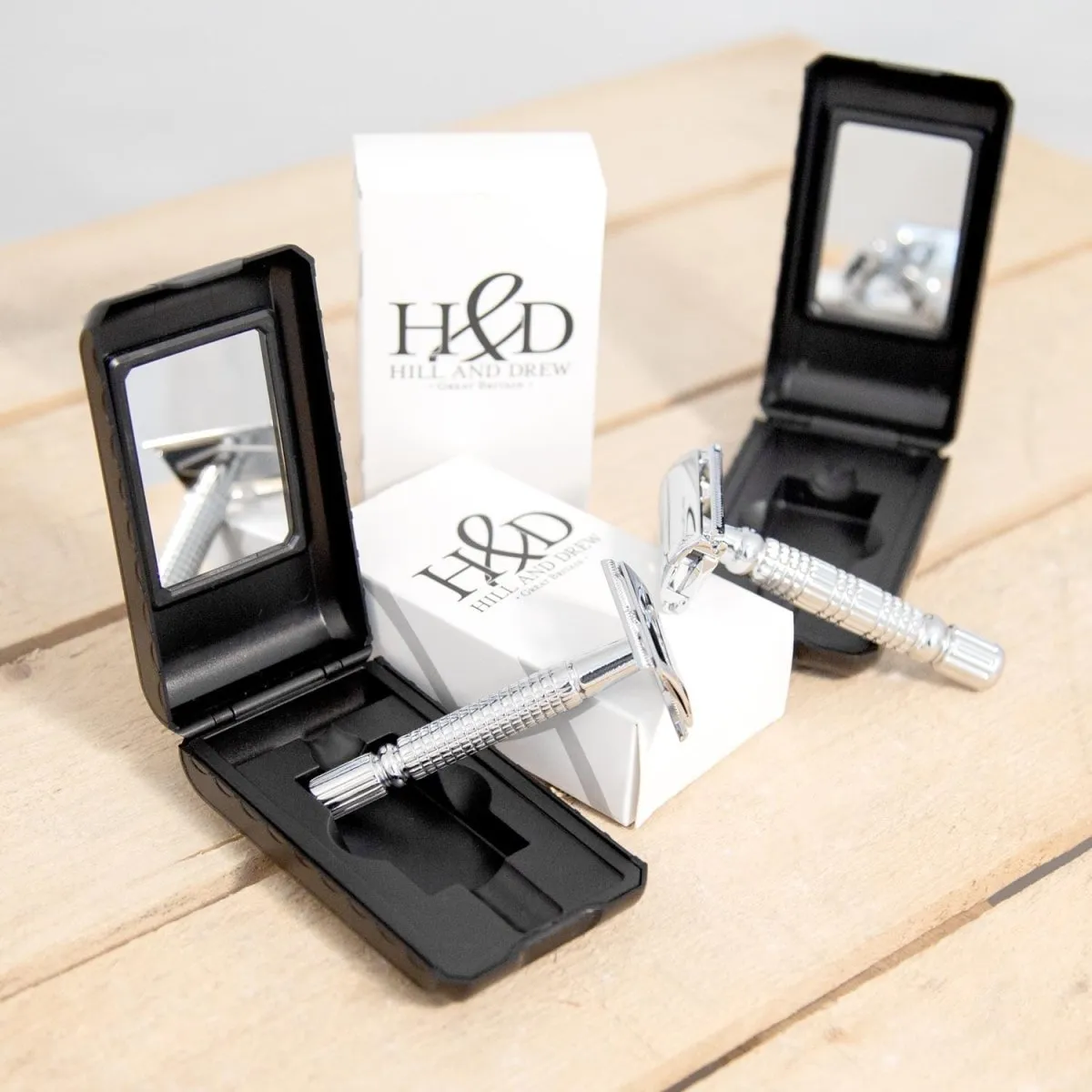Hill & Drew HDRB40 Double Edge Butterfly Razor and Case