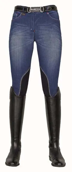 HKM Jodhpurs -Summer Denim- with Alos Knee Edging 3070*