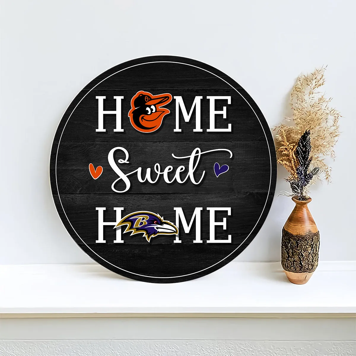 Home Sweet Home - Baltimore RV And ORO - Round Wooden Sign