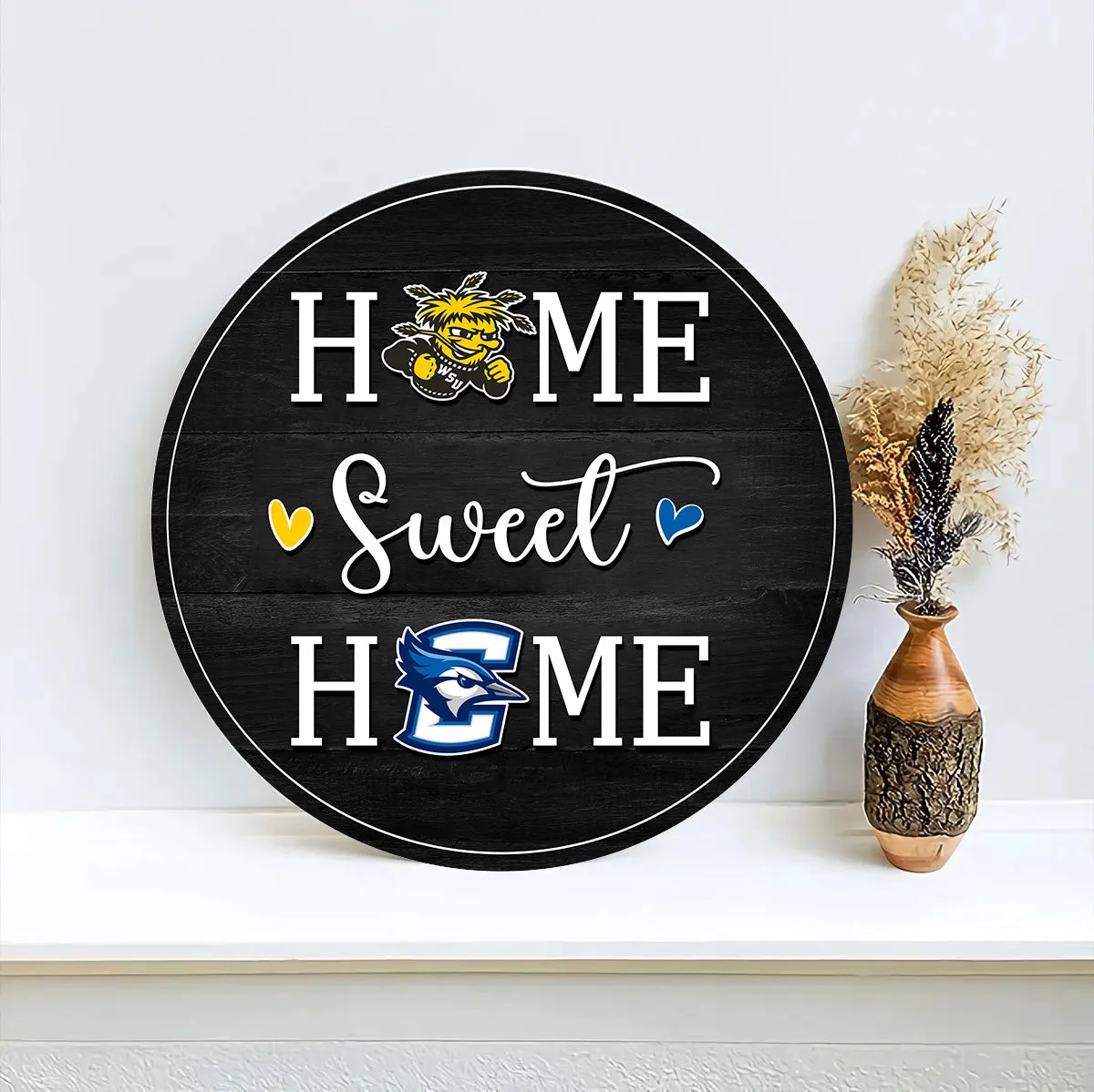 Home Sweet Home - Round Wooden Sign for Kim Eaves