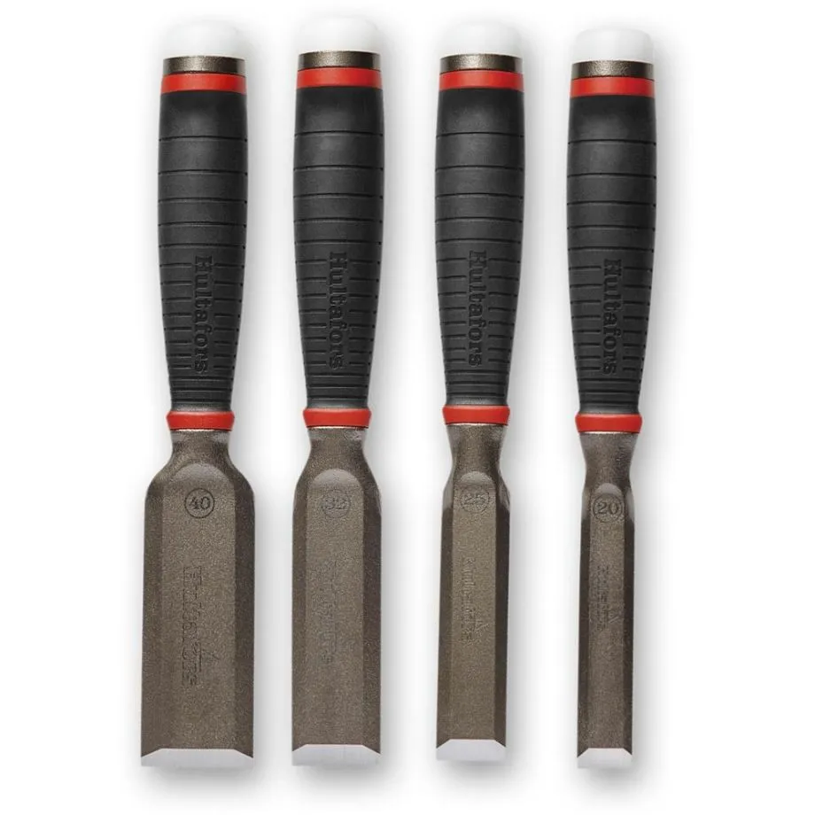 Hultafors | Heavy-Duty Chisel Set & Leather Roll (40, 32, 25, 20mm)