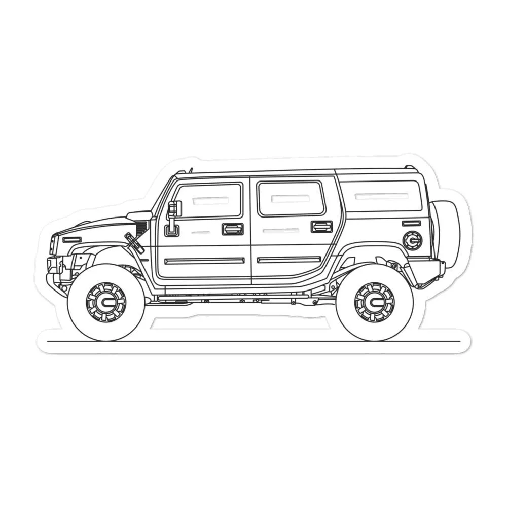 Hummer H2 Silhouette Sticker