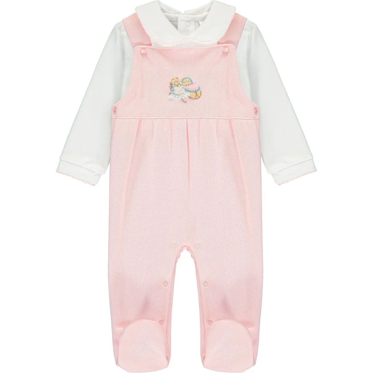 Hunca Munca Knitted Dungaree Set & Bodysuit