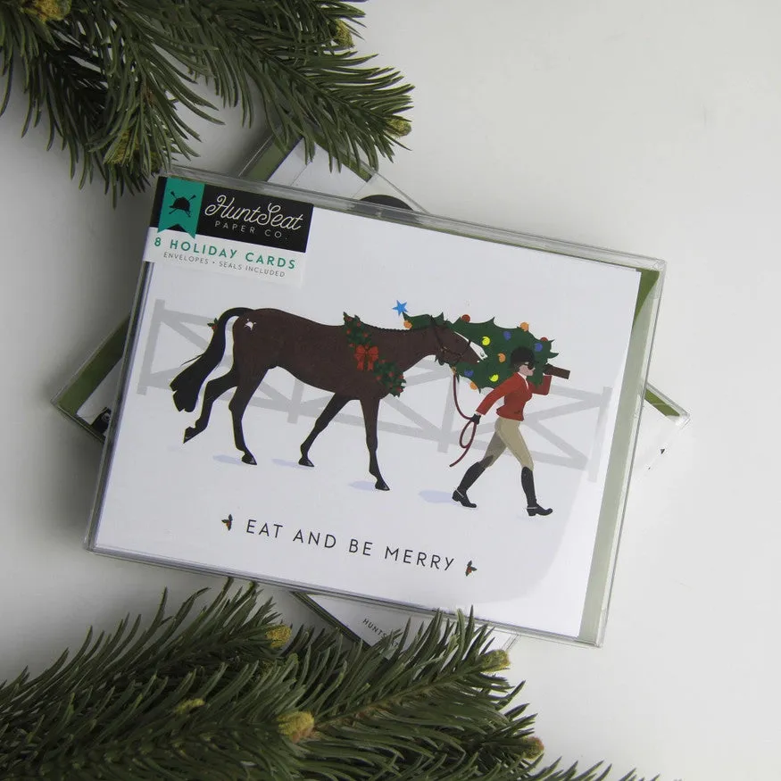 Hunt Seat Paper Co Eat   Be Merry Christmas Card